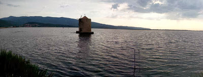 The windmill on the lagoon of Orbetello