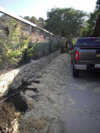 the middle of building the lasagna garden 