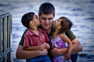 REAL Handsome Guy with Adorable Kids