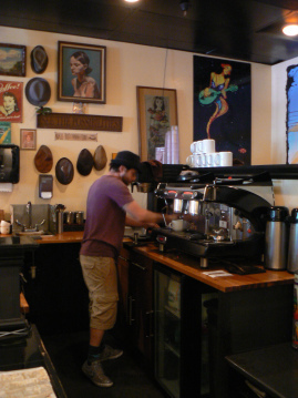 Co-owner Chad hard at work