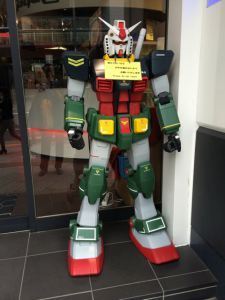 The doorman at the Gundam Cafe - Akihabara (Tokyo, Japan)