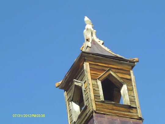 Seagull atop Church Tower in Bodie