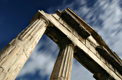 time passing columns athens