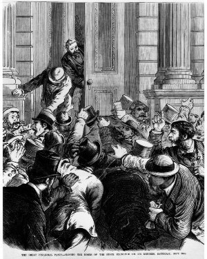 financial panic in the 19th century over railroad stocks