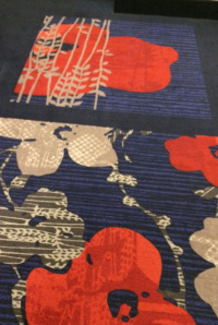 Rug in the hotel I stayed in. It looks a lot like a monoprint collage!