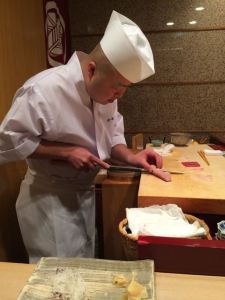 Chef Sanpei at work.
