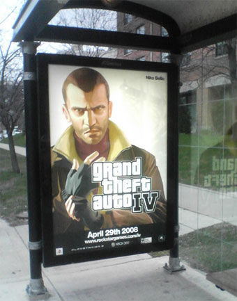 GTA Bus Shelter Ad