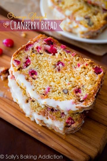 Moist & flavorful cranberry bread packed with orange zest, light cinnamon streusel, and an orange glaze. sallysbakingaddiction.com