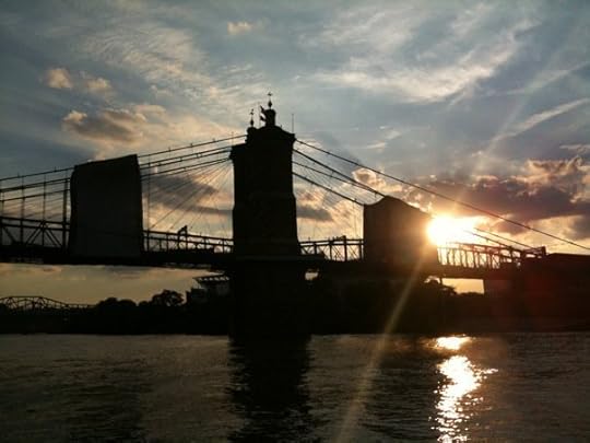 Roebling Bridge at sunset (Cincinnati)