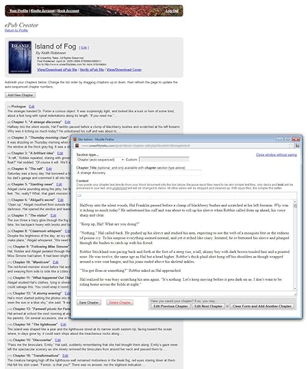Unearthly Tales ePub Tool Screenshot