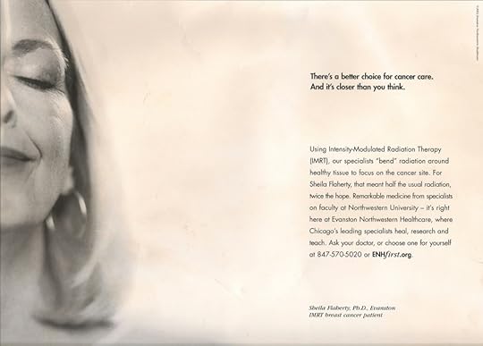 Evanston Northwestern Hospital Breast Cancer Treatment Advertisement. Photo & Advertisement © 2003, ENH
