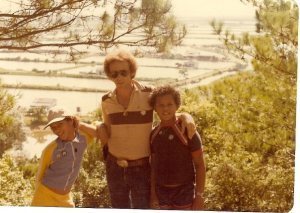 Me, my dad and my brother in 1979 at China/Hong Kong border
