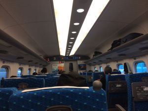 On the shinkasen, headed to Shin-Yokohama