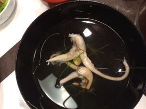 The eel guts soup. From the kitchen of Chef H.R. Giger