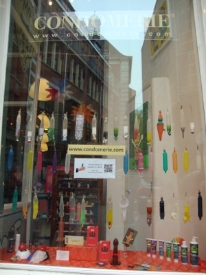 The Condomerie - where people mainly stood and giggled. Yes, I was one of them.