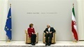 European Union foreign policy chief Catherine Ashton (L) speaks with Iranian Foreign Minister Mohammad Javad Zarif during a photo opportunity before the start of two days of closed-door nuclear talks at the United Nations European headquarters in Geneva November 7, 2013. World powers began two-day talks with Iran in Geneva on Thursday in the hope of hammering out a breakthrough deal to start resolving a decade-old conflict over Tehran's nuclear intentions. Iran rejects western suspicions it wants the capability to make bombs and demands international sanctions are lifted in exchange for any concessions in its nuclear work. It says it needs atom power for energy generation and medical purposes.