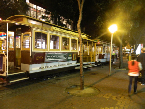 One of the many cable cars in SF