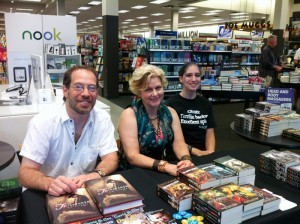 Signing at Books-A-Million in Charlotte with Faith Hunter and Kalayna Price.