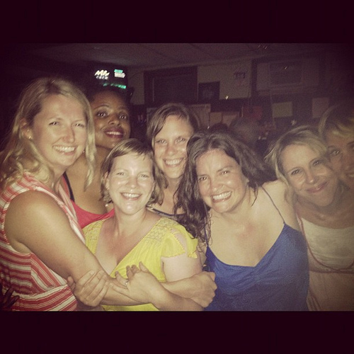 Sweaty and super fun dance party. @matirose @myriamjoseph @aliedwards @alexsegal_nyc @jen_gray @jenlemen @traceyclark