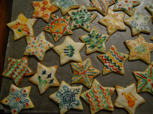 painted Christmas cookies