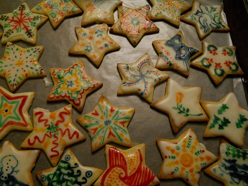 painted Christmas cookies