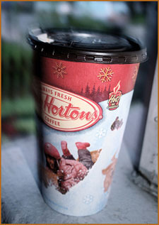 Tim Horton's Christmas coffee cup