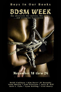 http://boysinourbooks.com/2013/11/19/bdsm-week-guest-post-giveaway-kim-dare/
