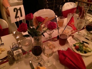 Marine Corp Ball Table Setting