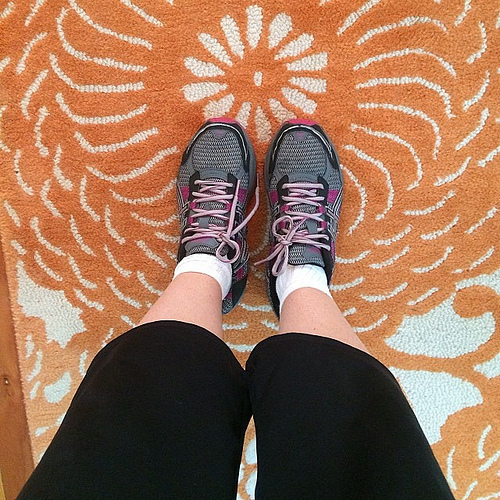 Today's workout kicked my bootie. I had to pull off at Starbucks on the way home and I just sat there in the car, seat reclined for a few long minutes. Been working out with a group of 2-6 ladies with a personal trainer 2-3 days/week for about a month. I 