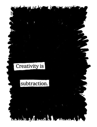 creativity is subtraction