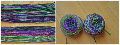 Regular and color progression yarn.