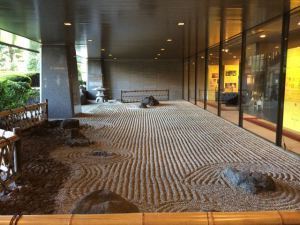 The zen garden outside the hotel. I'm tempted to crawl in and attain some inner peace. Especially so far as my stomach is concerned.