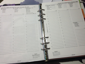 This is actually my work planner, but the calendar will be different for next year. Geeks unite!