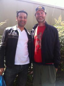 Cas and Rainn Wilson