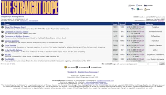 Straight Dope forums in 2000