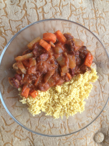 fat free carrot and bean chili