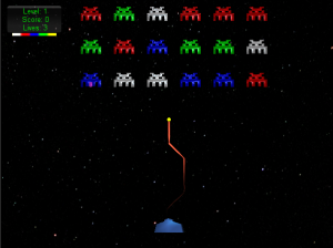 Match 3 Invaders : now with cool trails!