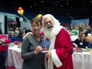 Shelley with Santa at KY book fair