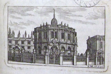 The ‘Little Print-house’ peeps over the Theatre Court Wall to the left of the Theatre