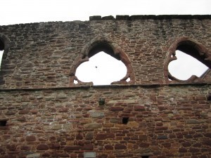 Beautiful stone works on the priory walls