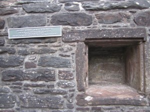 A double aumbry (wall cupboards) where the sacraments were kept