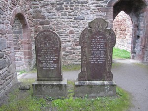 Macrae grave stones inside the priory