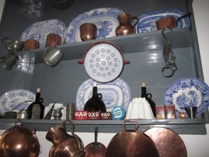 Serving Dishes and Copper Pots