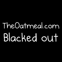 TheOatmeal.com blacked out