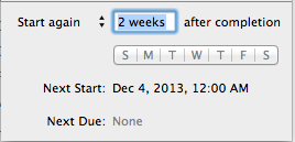 2 week frequency task