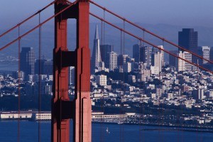 San Francisco Behind the Golden Gate Bridge