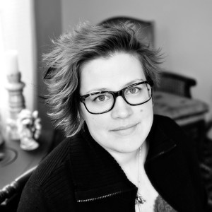 smaller black and white head shot