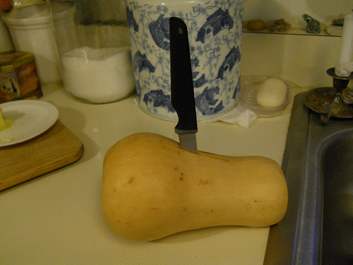 the knife in the squash