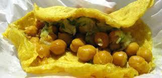 Doubles sauces include mango, shado beni (a green sauce made from a <br />cilantro-like herb), tamarind, and pepper sauce, if desired (I like it <br />“slight” meaning a dash, Curtis likes more)