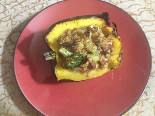 vegan mushroom dressing stuffed squash